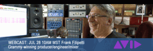 Jul 28, Webinar Frank Filipetti & Pro Tools